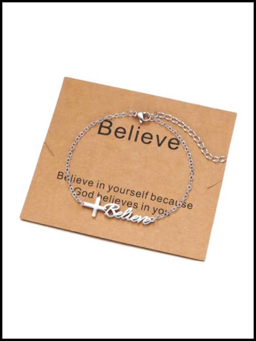 Cross Bracelet Christian Jewelry Faith Gift Adjustable Chain Women